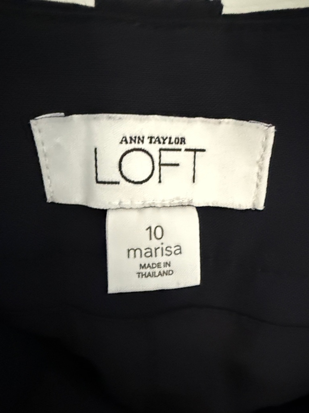 LOFT Navy Straight-Leg Dress Pants - Picture 2 of 3